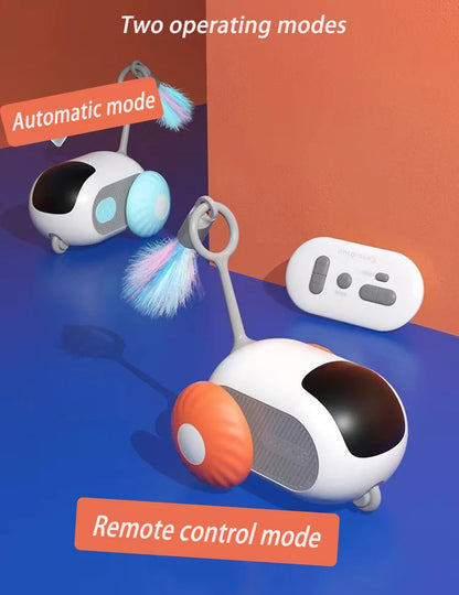 Upgraded Smart Interactive Cat Toy - Remote Control Electric Car for Pets | Rechargeable Puppy Training Game & Fun Cat Supplies