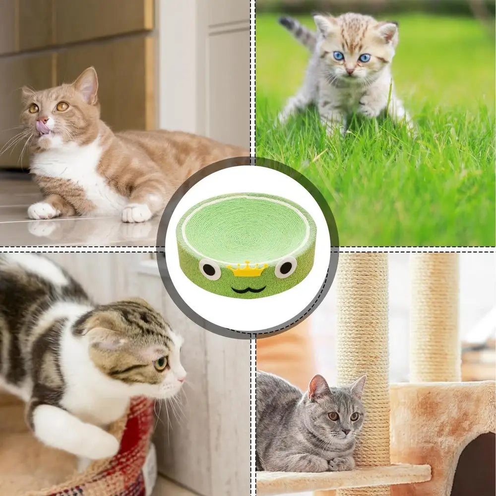 Corrugated Cat Scratcher Bed - Round Oval Claw Grinding Toy for Cats | Wear-Resistant Cat Nest Accessories