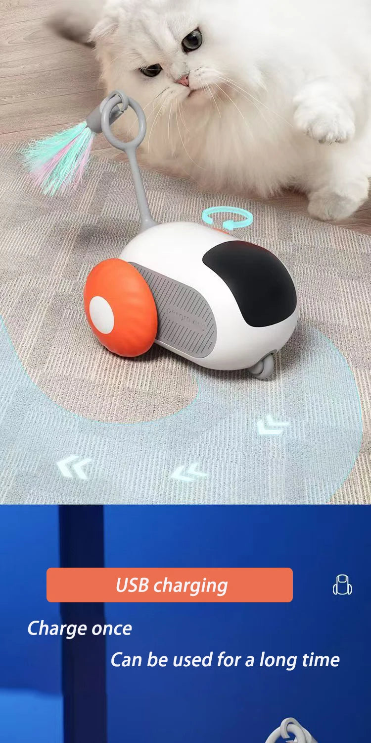 Upgraded Smart Interactive Cat Toy - Remote Control Electric Car for Pets | Rechargeable Puppy Training Game & Fun Cat Supplies