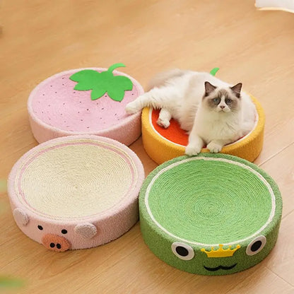 Corrugated Cat Scratcher Bed - Round Oval Claw Grinding Toy for Cats | Wear-Resistant Cat Nest Accessories