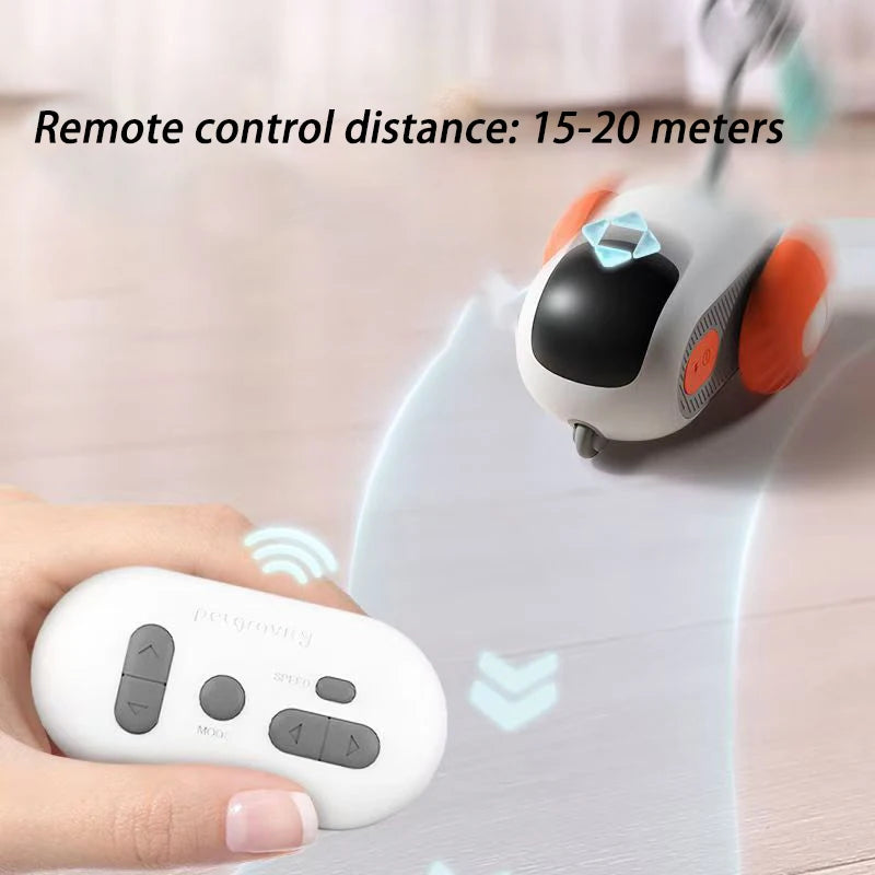 Upgraded Smart Interactive Cat Toy - Remote Control Electric Car for Pets | Rechargeable Puppy Training Game & Fun Cat Supplies