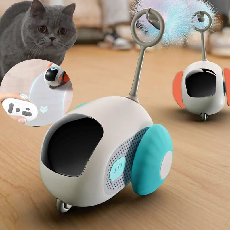 Upgraded Smart Interactive Cat Toy - Remote Control Electric Car for Pets | Rechargeable Puppy Training Game & Fun Cat Supplies