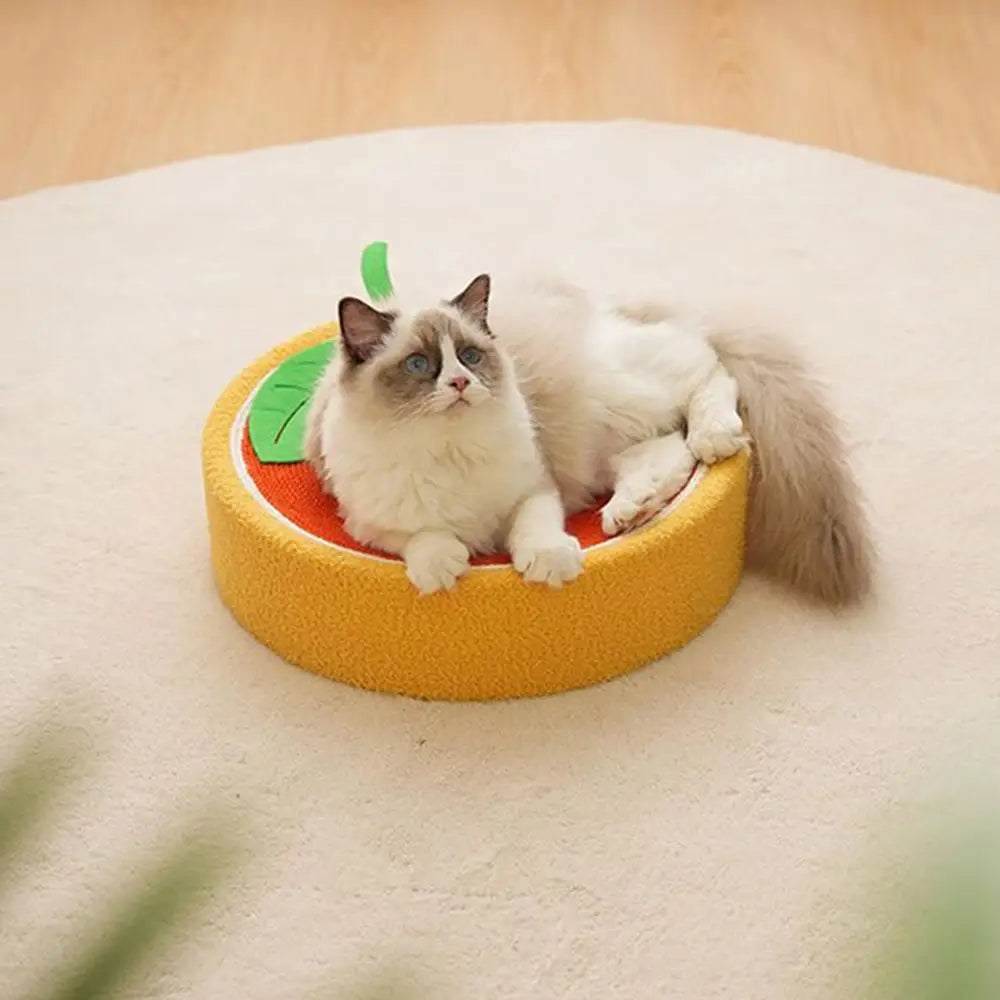 Corrugated Cat Scratcher Bed - Round Oval Claw Grinding Toy for Cats | Wear-Resistant Cat Nest Accessories